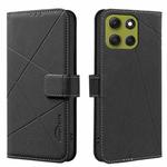 For Motorola Moto G86 5G Geometric Pattern RFID Leather Phone Case(Black)