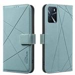 For OPPO A16 / A16S / A54S / A55 5G Geometric Pattern RFID Leather Phone Case(Green)