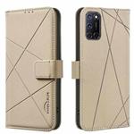 For OPPO A72 / A52 / A92 Geometric Pattern RFID Leather Phone Case(Beige)