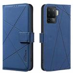 For OPPO A94 4G / Reno5 F / F19 Rro Geometric Pattern RFID Leather Phone Case(Blue)