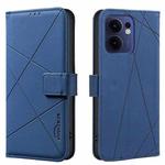 For OPPO Reno13 F 5G Geometric Pattern RFID Leather Phone Case(Blue)