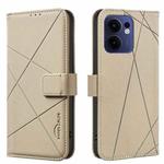 For OPPO Reno13 F 5G Geometric Pattern RFID Leather Phone Case(Beige)