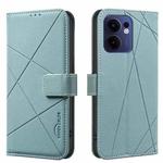 For OPPO Reno13 F 5G Geometric Pattern RFID Leather Phone Case(Green)