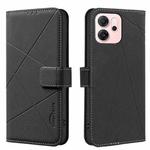 For OPPO Reno14 F 5G Geometric Pattern RFID Leather Phone Case(Black)