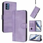 For Nokia C300 Line Splicing Buckle Retro Leather Phone Case(Purple)