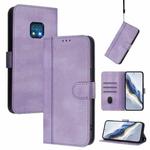 For Nokia XR20 Line Splicing Buckle Retro Leather Phone Case(Purple)
