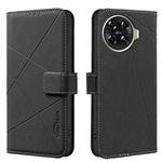 For Tecno Spark 20 Pro+ Geometric Pattern RFID Leather Phone Case(Black)