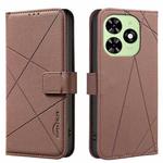 For Tecno Spark GO 2024 / 20C / Pop 8 Geometric Pattern RFID Leather Phone Case(Brown)