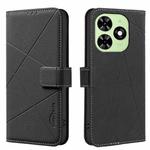 For Tecno Spark GO 2024 / 20C / Pop 8 Geometric Pattern RFID Leather Phone Case(Black)