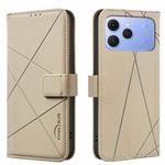 For Tecno Spark 40 4G Geometric Pattern RFID Leather Phone Case(Beige)