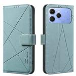 For Tecno Spark 40 4G Geometric Pattern RFID Leather Phone Case(Green)