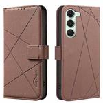 For Tecno Spark 40 Pro 4G Geometric Pattern RFID Leather Phone Case(Brown)