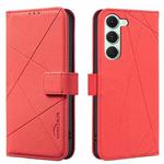 For Tecno Spark 40 Pro 4G Geometric Pattern RFID Leather Phone Case(Red)
