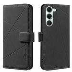For Tecno Spark 40 Pro 4G Geometric Pattern RFID Leather Phone Case(Black)