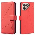 For Tecno Pova 7 Ultra 5G Geometric Pattern RFID Leather Phone Case(Red)