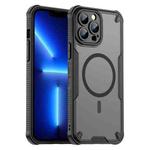 For iPhone 13 Pro Max Armor Glaze MagSafe Magnetic Phone Case(Black)