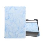 For Samsung Galaxy Tab S8+ / Tab S8 Plus /  Tab S7 FE / Tab S7+ / T970 Marble Texture Pattern Horizontal Flip Leather Case, with Three-folding Holder & Sleep / Wake-up Function(Blue)