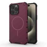 For iPhone 15 Pro Max Grating Solid Color MagSafe Magnetic Phone Case(Red)