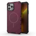 For iPhone 13 Pro Max Grating Solid Color MagSafe Magnetic Phone Case(Red)