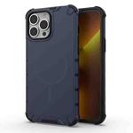 For iPhone 13 Pro Max Grating Solid Color MagSafe Magnetic Phone Case(Dark Blue)