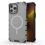 For iPhone 13 Pro Max Grating Solid Color MagSafe Magnetic Phone Case(Light Grey)