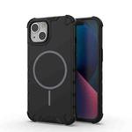 For iPhone 13 Grating Solid Color MagSafe Magnetic Phone Case(Black)