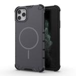 For iPhone 11 Pro Max Grating Solid Color MagSafe Magnetic Phone Case(Dark Grey)