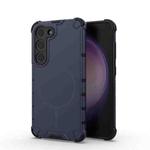 For Samsung Galaxy S23+ 5G Grating Solid Color MagSafe Magnetic Phone Case(Dark Blue)