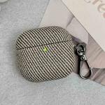 For AirPods Pro 2 Diagonal Striped Leather Bluetooth Earphone Protective Case(Green)