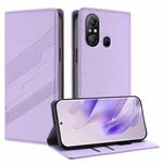 For itel A58 Lite Embossed Multi-functional Wallet Retro Leather Phone Case(Light Purple)