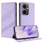 For itel P55+ Embossed Multi-functional Wallet Retro Leather Phone Case(Light Purple)