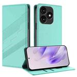 For itel A70 Embossed Multi-functional Wallet Retro Leather Phone Case(Mint Green)