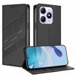 For itel A90 Embossed Multi-functional Wallet Retro Leather Phone Case(Black)