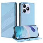 For itel A90 Embossed Multi-functional Wallet Retro Leather Phone Case(Light Blue)