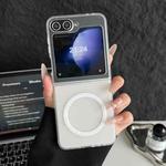 For Samsung Galaxy Z Flip6 5G Skin Feel PC MagSafe Magnetic Folding Phone Case(White)