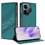 For Tecno Camon 20 / 20 Pro 4G Embossed Multi-functional Wallet Retro Leather Phone Case(Dark Green)