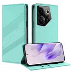 For Tecno Camon 20 Premier Embossed Multi-functional Wallet Retro Leather Phone Case(Mint Green)