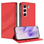 For Tecno Camon 40 Pro 5G Embossed Multi-functional Wallet Retro Leather Phone Case(Red)