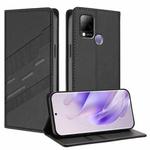 For Infinix Hot 10T Embossed Multi-functional Wallet Retro Leather Phone Case(Black)