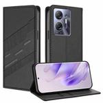 For Infinix Hot 30 5G Embossed Multi-functional Wallet Retro Leather Phone Case(Black)