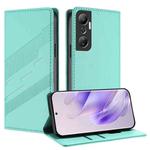 For Infinix Hot 20 4G Embossed Multi-functional Wallet Retro Leather Phone Case(Mint Green)