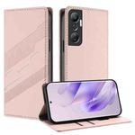 For Infinix Hot 20 4G Embossed Multi-functional Wallet Retro Leather Phone Case(Pink)
