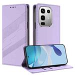 For Infinix Note 50 Pro 4G Embossed Multi-functional Wallet Retro Leather Phone Case(Light Purple)