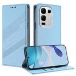 For Infinix Note 50x 5G Embossed Multi-functional Wallet Retro Leather Phone Case(Light Blue)