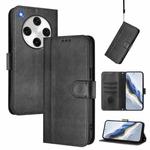 For OPPO Find X8 Pro 5G Line Splicing Buckle Retro Leather Phone Case(Black)