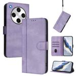 For OPPO Find X8 Pro 5G Line Splicing Buckle Retro Leather Phone Case(Purple)