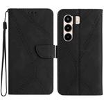 For itel Power 70 Stitching Embossed Leather Phone Case(Black)