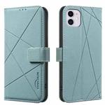 For iPhone 12 / 12 Pro Geometric Pattern RFID Leather Phone Case(Green)