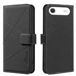 For iPhone 17 Air Geometric Pattern RFID Leather Phone Case(Black)