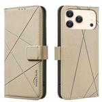 For iPhone 17 Pro Geometric Pattern RFID Leather Phone Case(Beige)